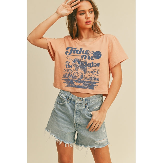 Lake Life Cropped Tee