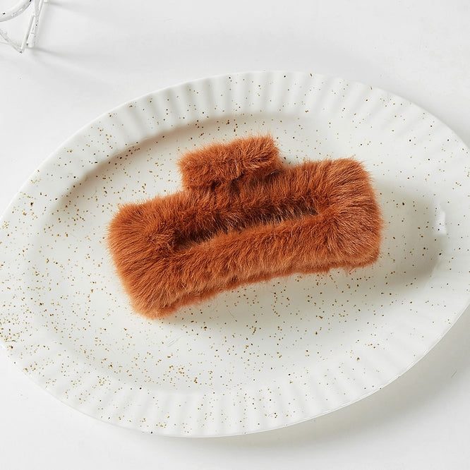Fuzzy Large Hair Clip