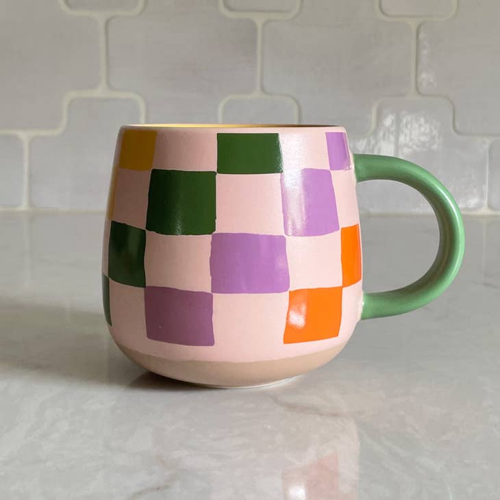 Molly Checkered Mug