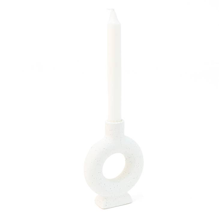 Speckled Ceramic Candlestick Holder